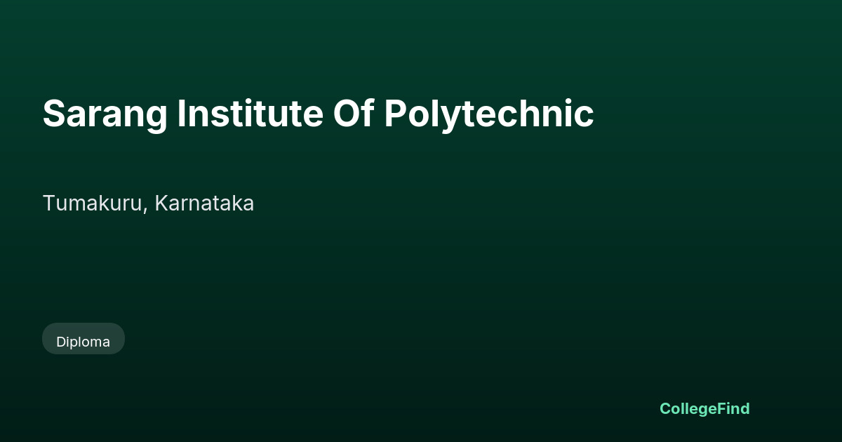 sarang institute of polytechnic