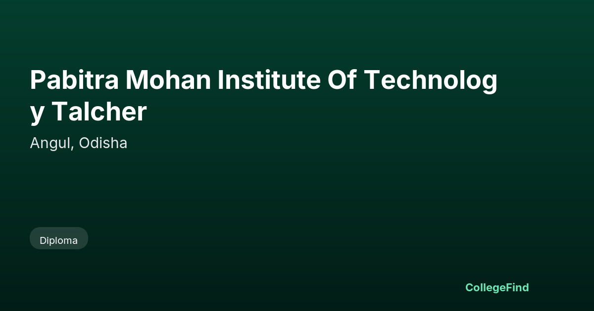 pabitra mohan institute of technology talcher