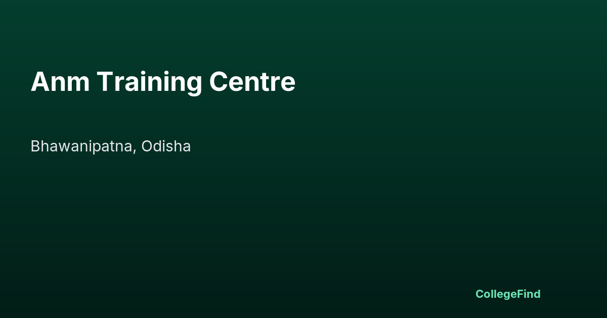anm training centre