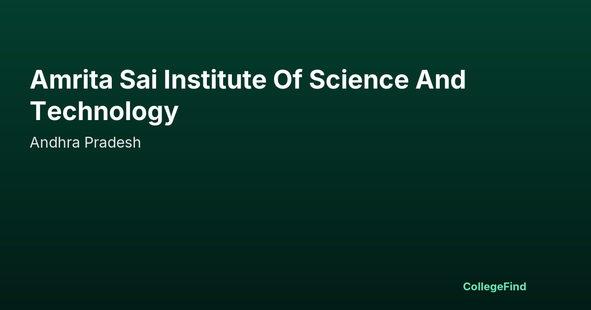 amrita sai institute of science and technology