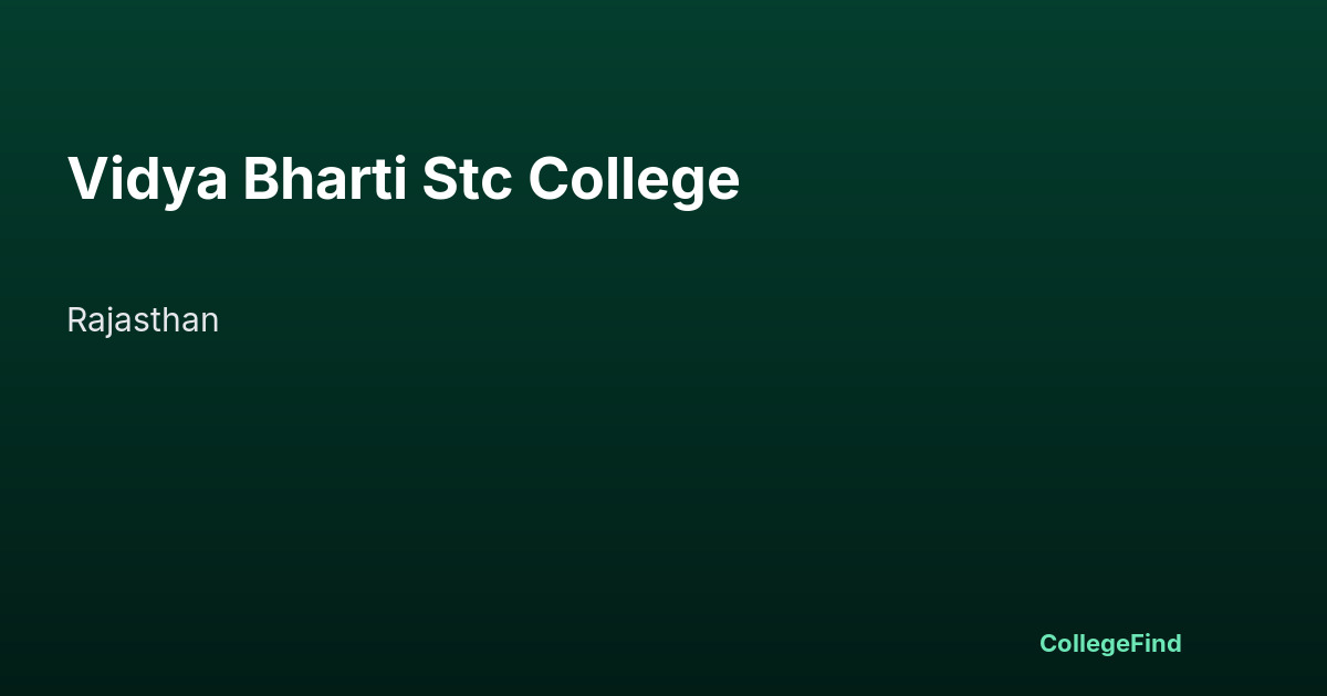 vidya bharti stc college
