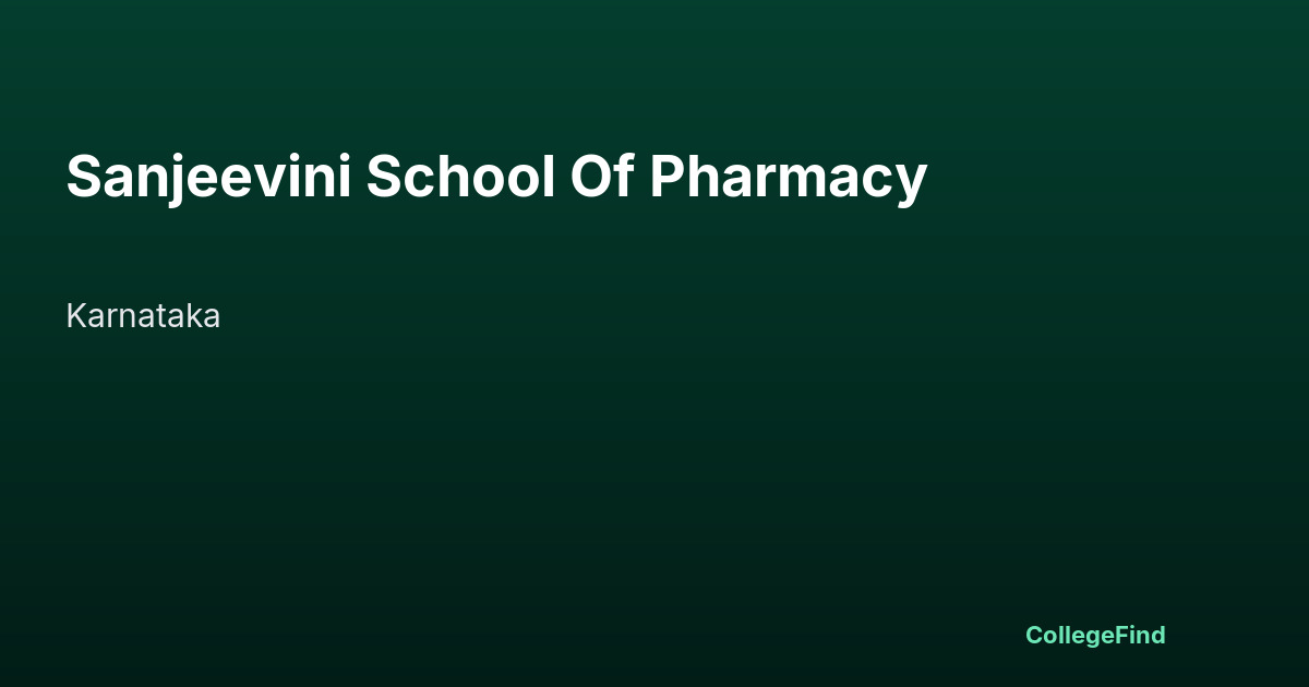 sanjeevini school of pharmacy