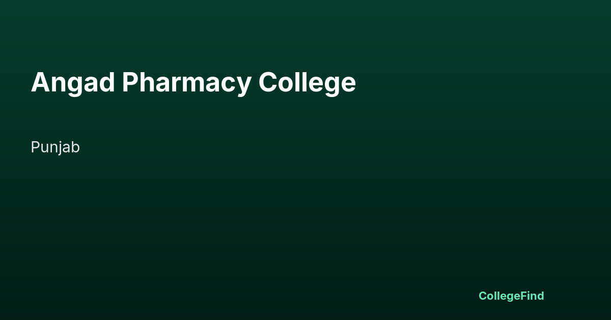 angad pharmacy college