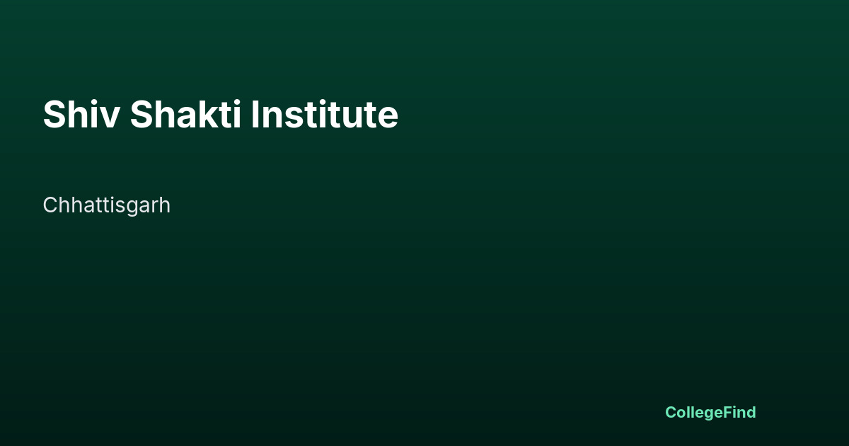 shiv shakti institute