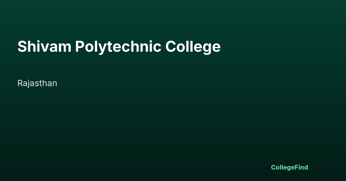 shivam polytechnic college