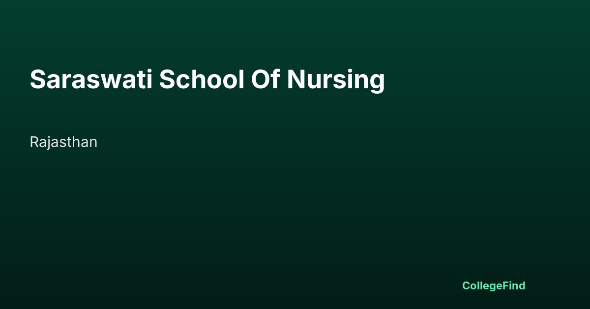 saraswati school of nursing
