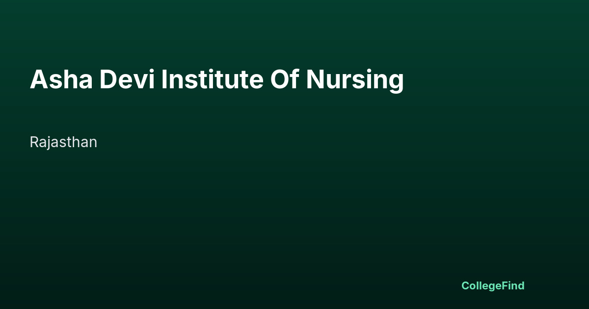 asha devi institute of nursing