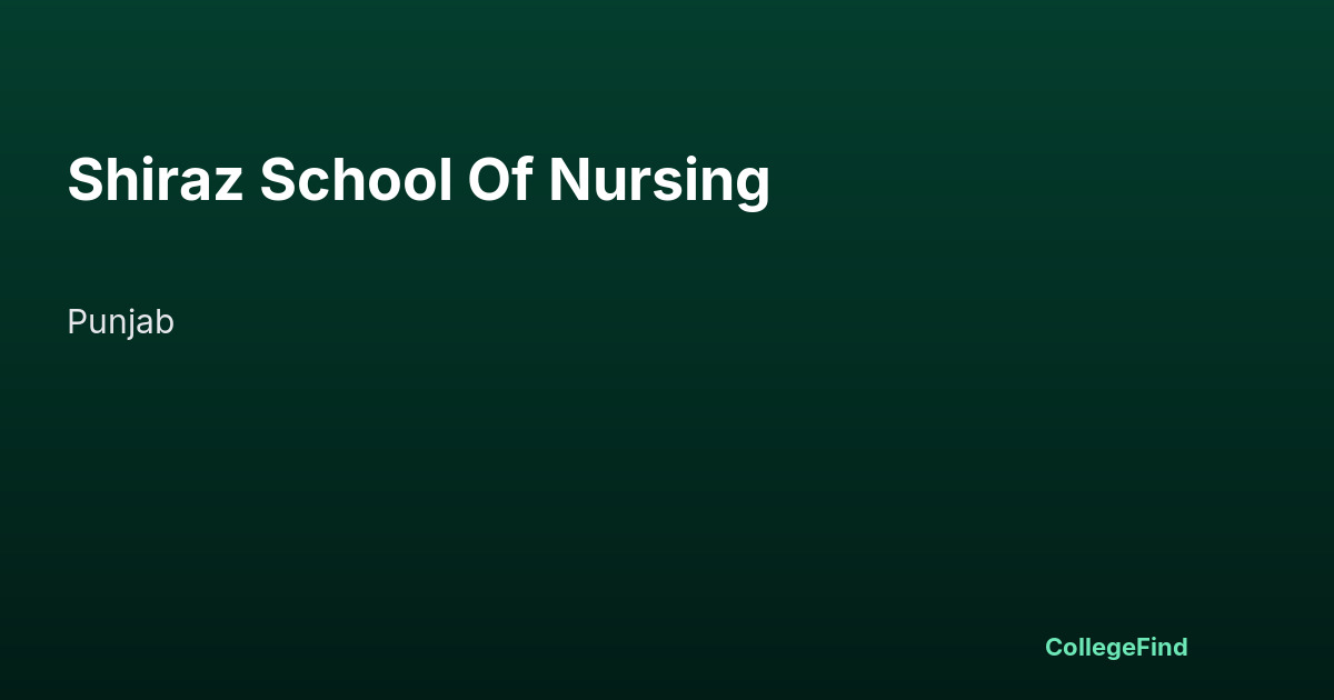 shiraz school of nursing