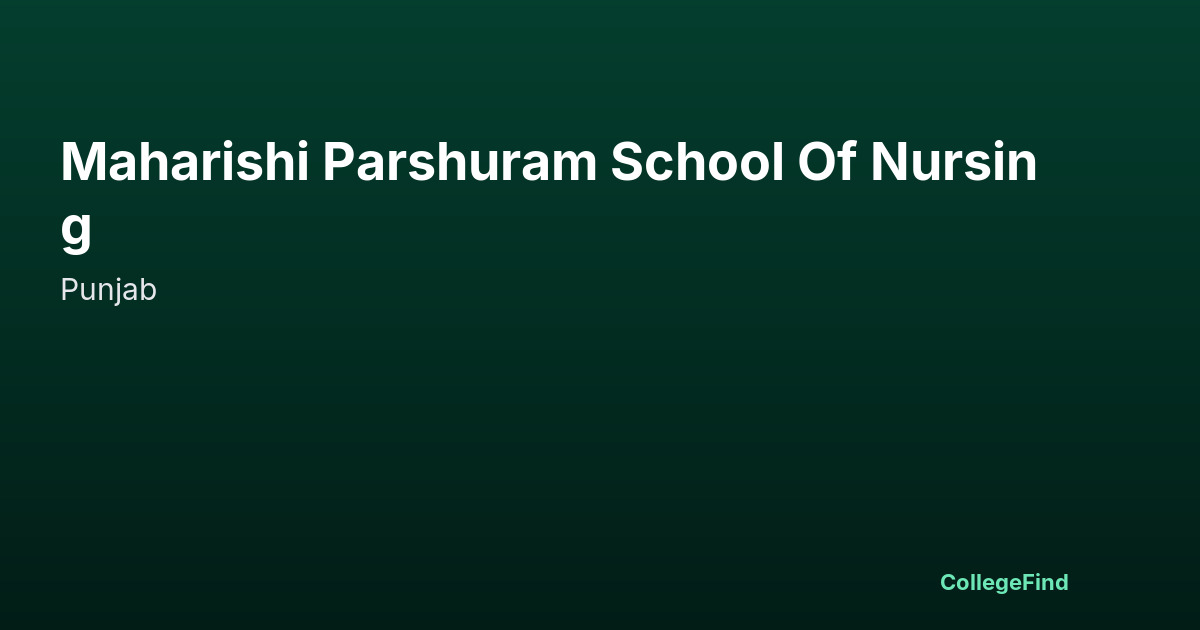 maharishi parshuram school of nursing