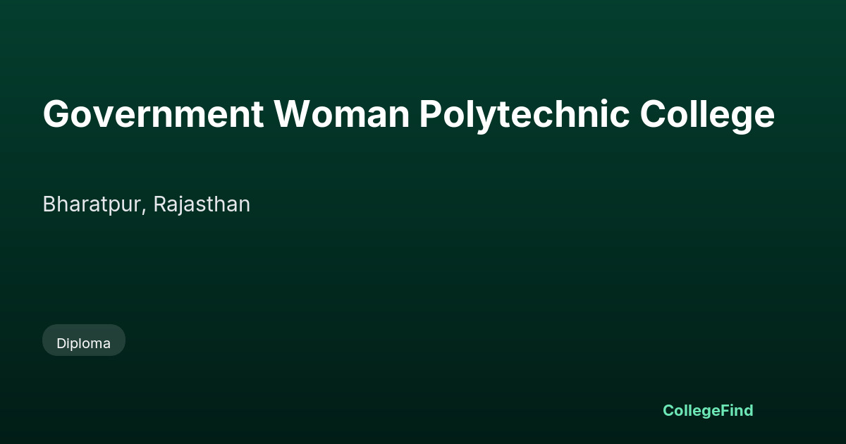 government woman polytechnic college