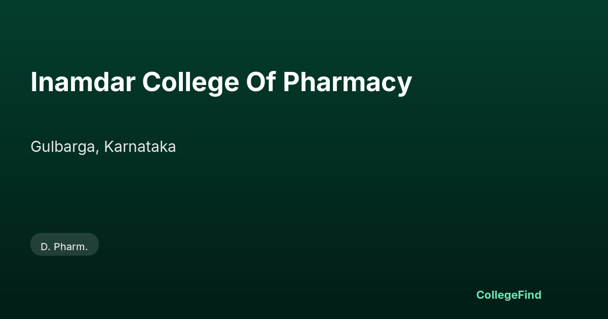 inamdar college of pharmacy