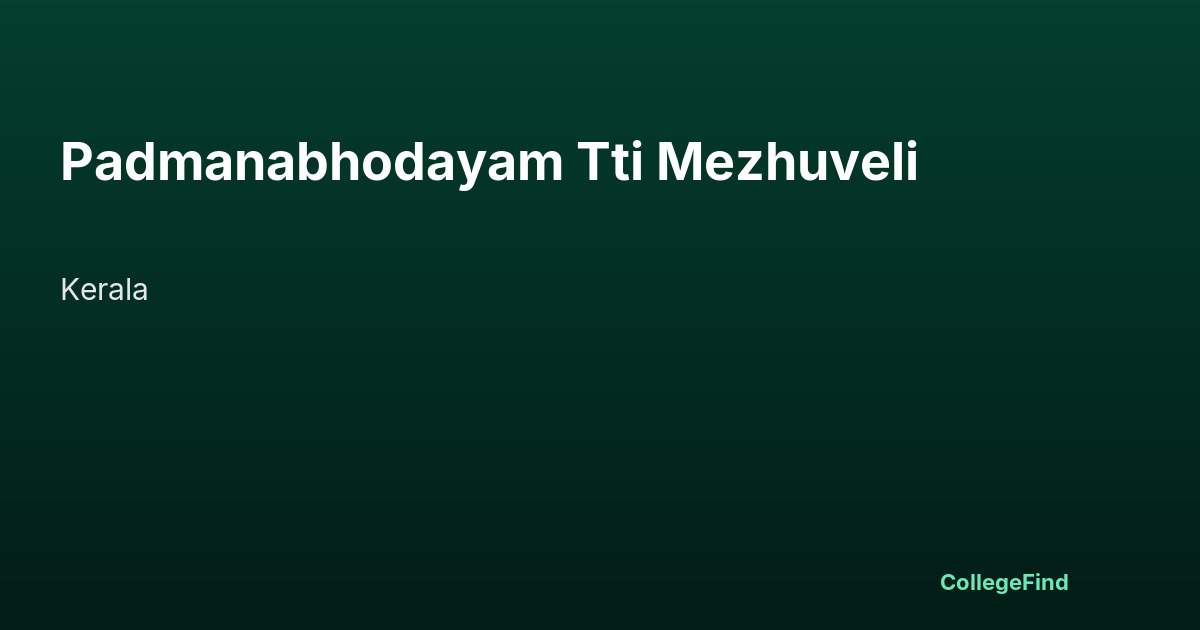padmanabhodayam tti mezhuveli