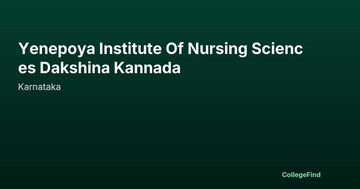 yenepoya institute of nursing sciences dakshina kannada