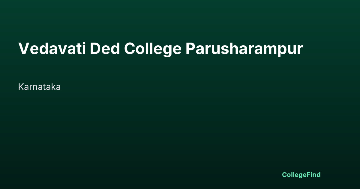vedavati ded college parusharampur