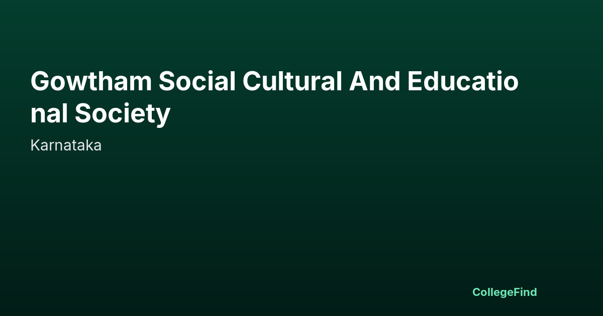 gowtham social cultural and educational society
