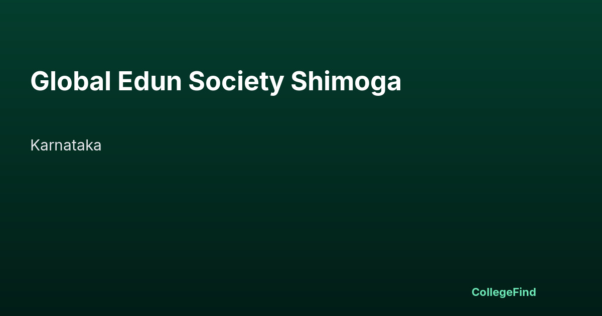 global edun society shimoga