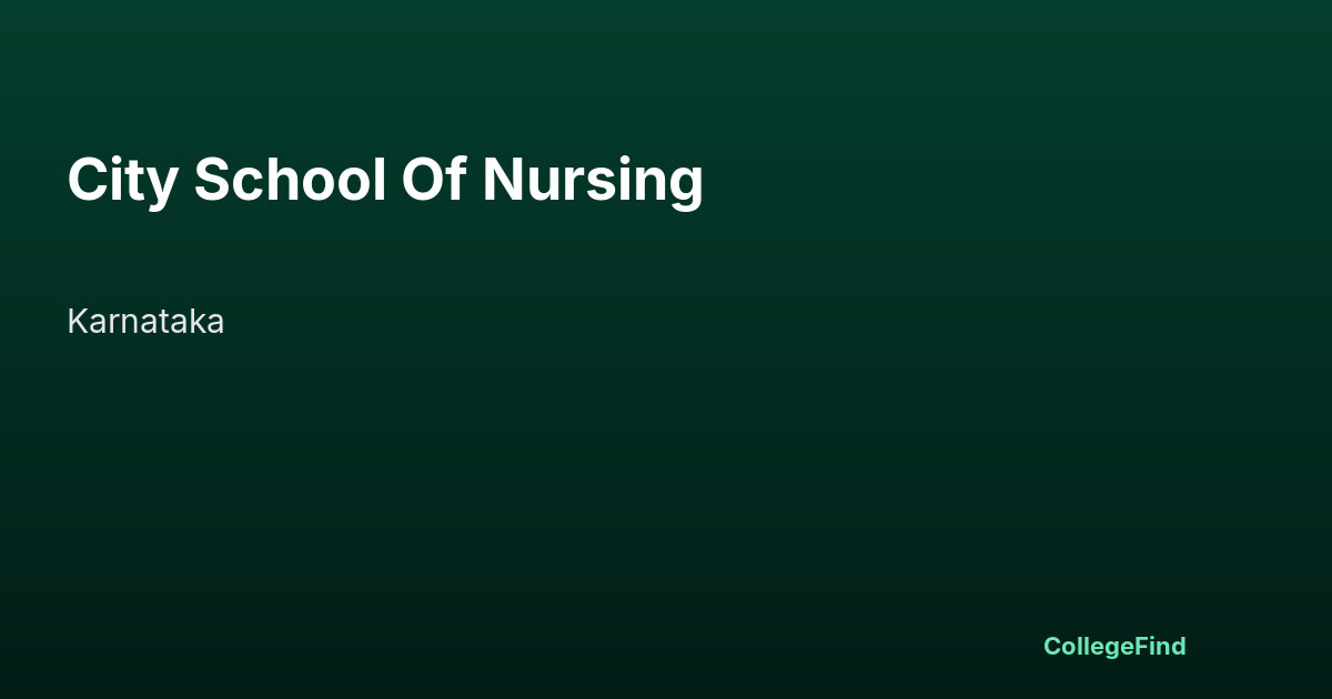 city school of nursing