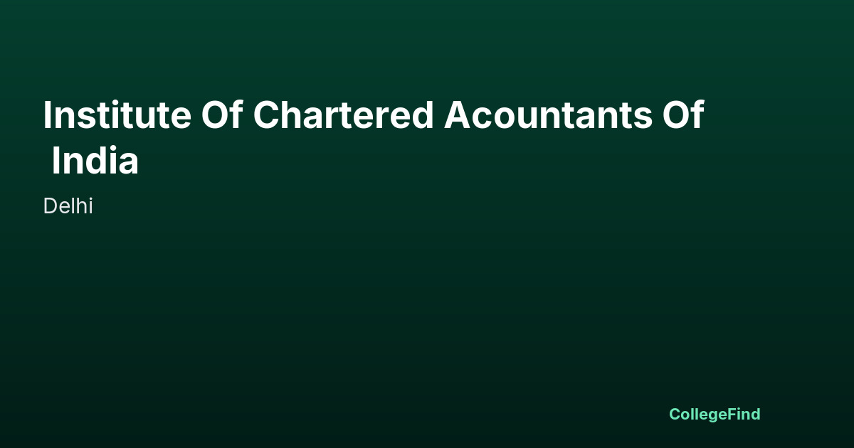 institute of chartered acountants of india