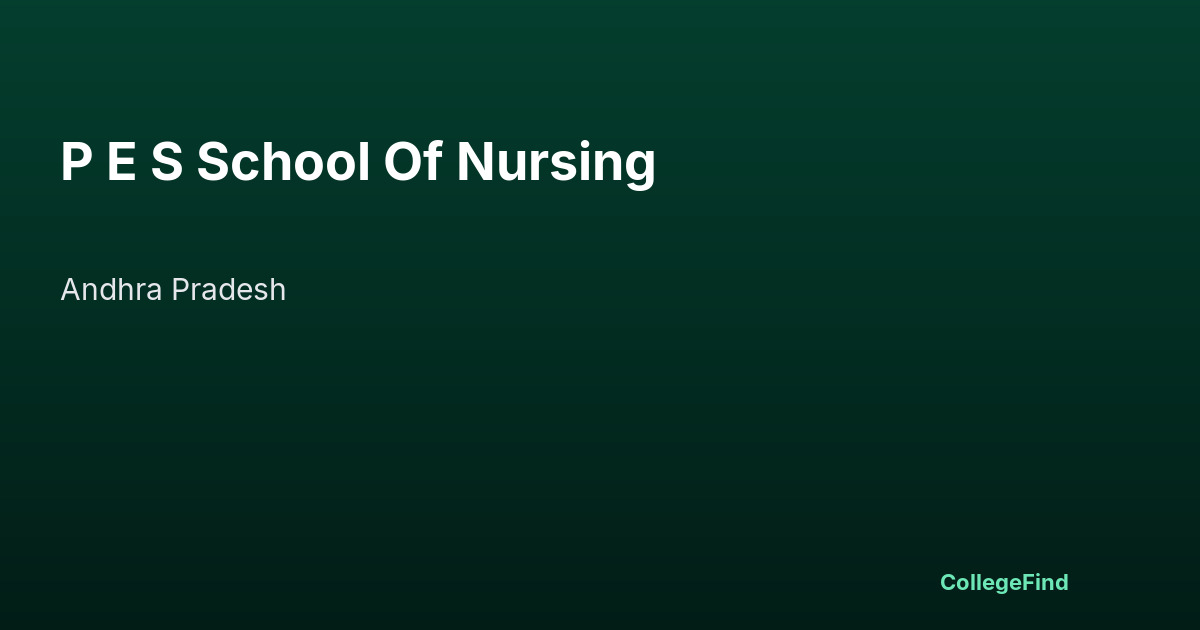 p e s school of nursing