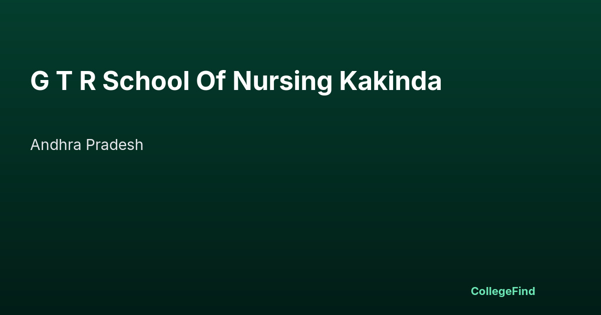 g t r school of nursing kakinda