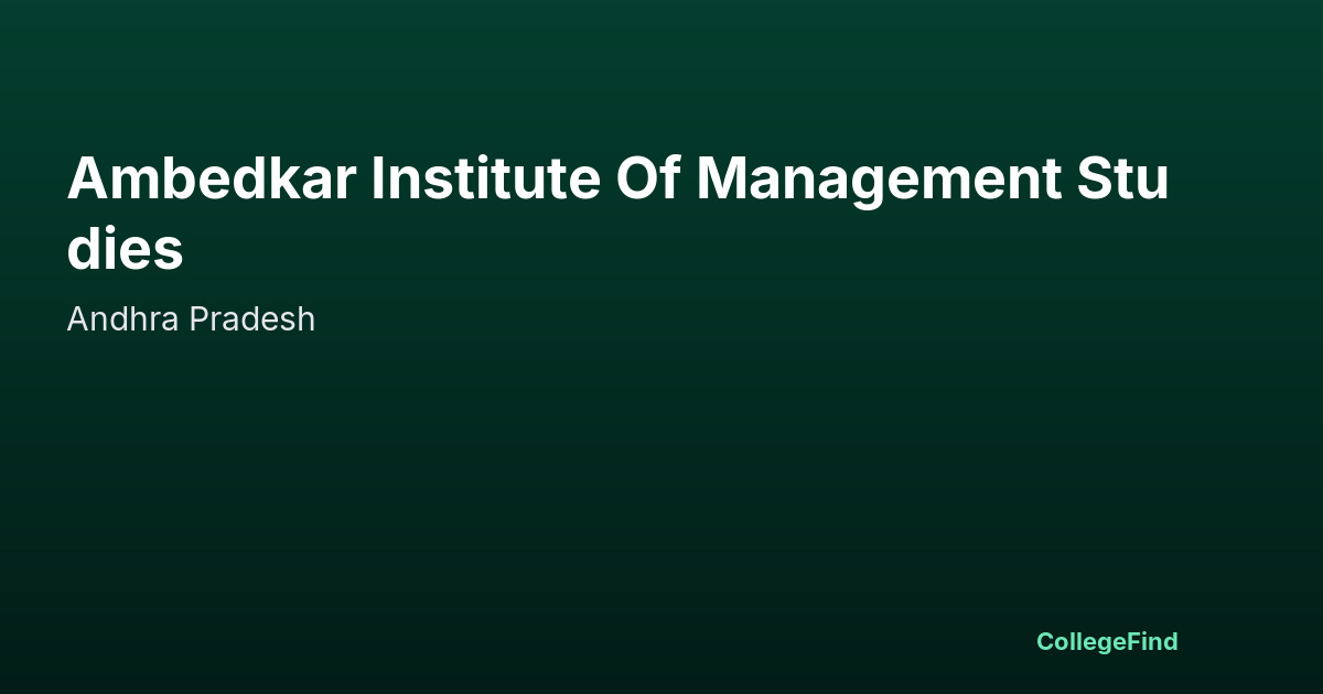 ambedkar institute of management studies