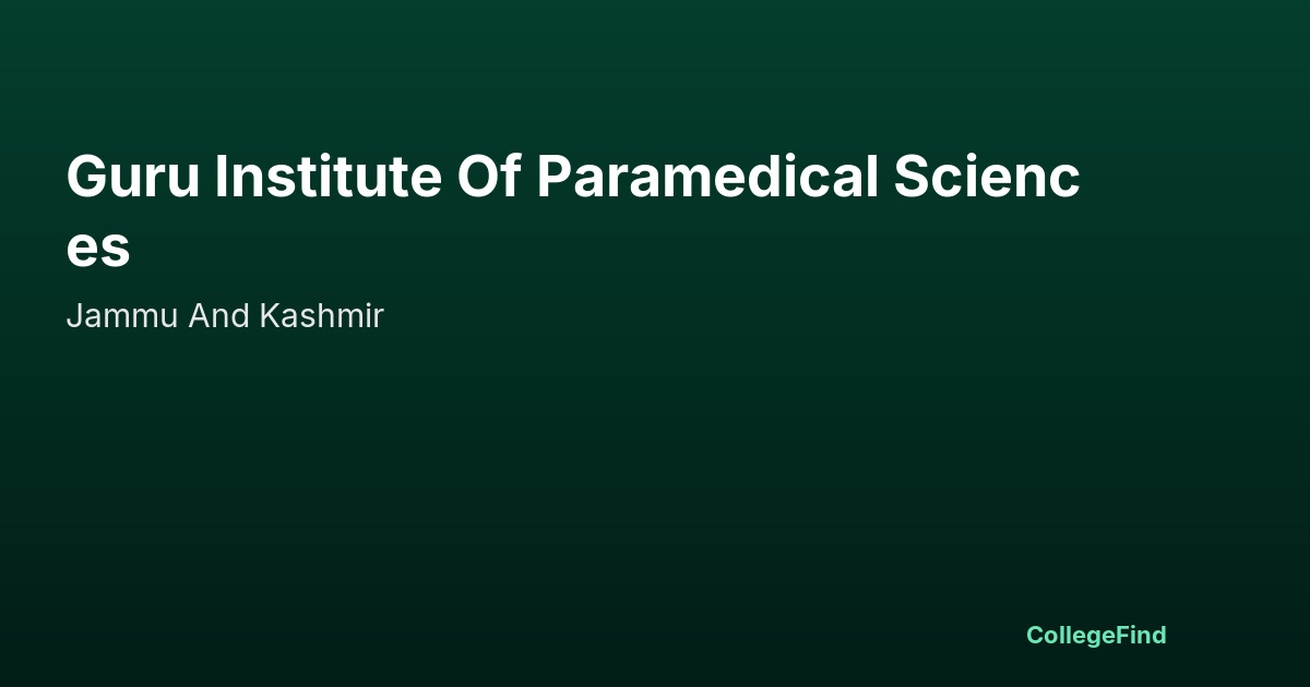 guru institute of paramedical sciences