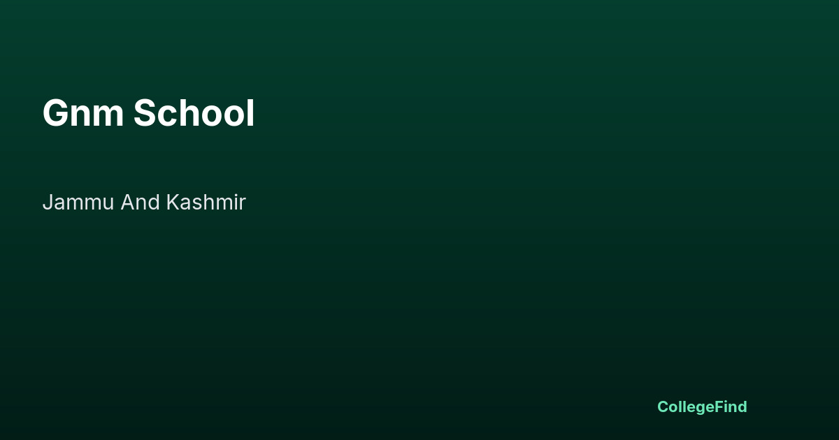 gnm school