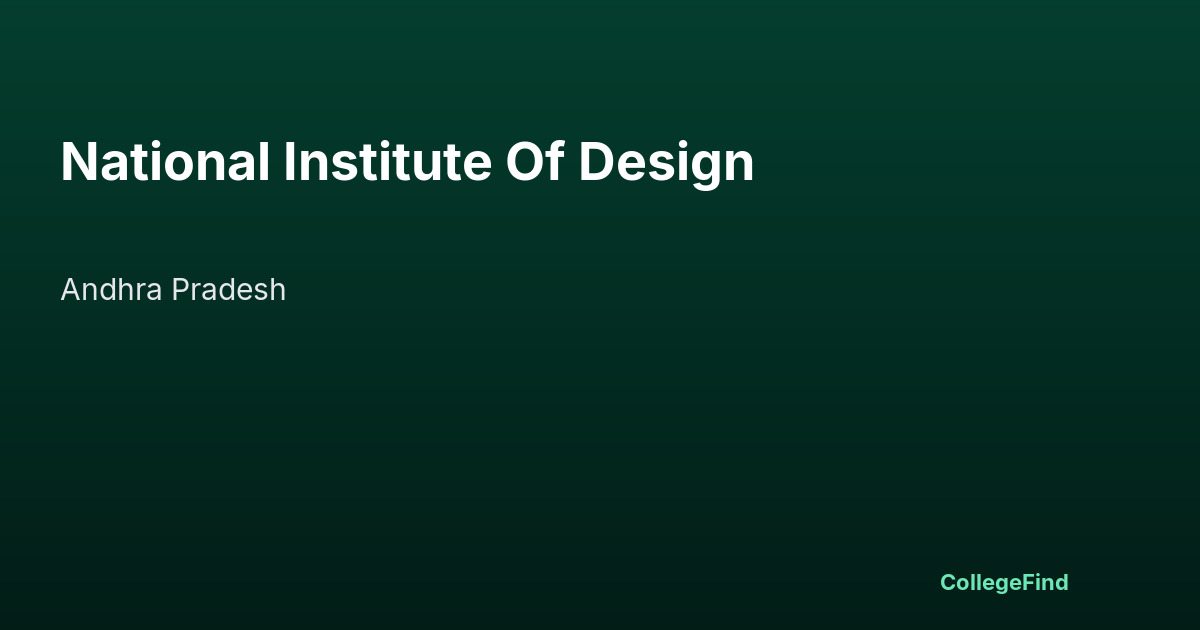 national institute of design