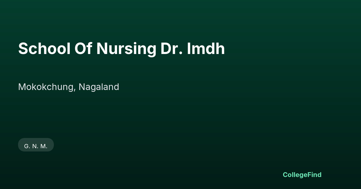 school of nursing dr. imdh