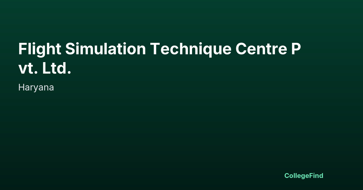 flight simulation technique centre pvt. ltd.