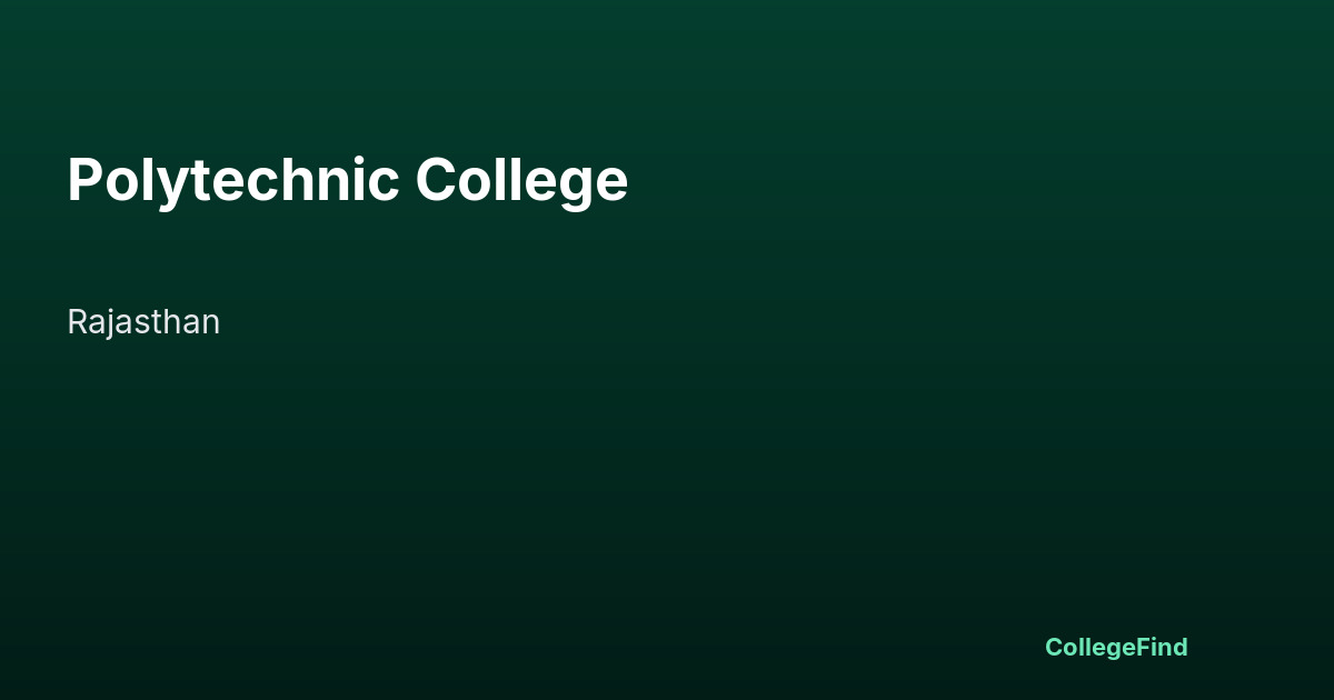 polytechnic college