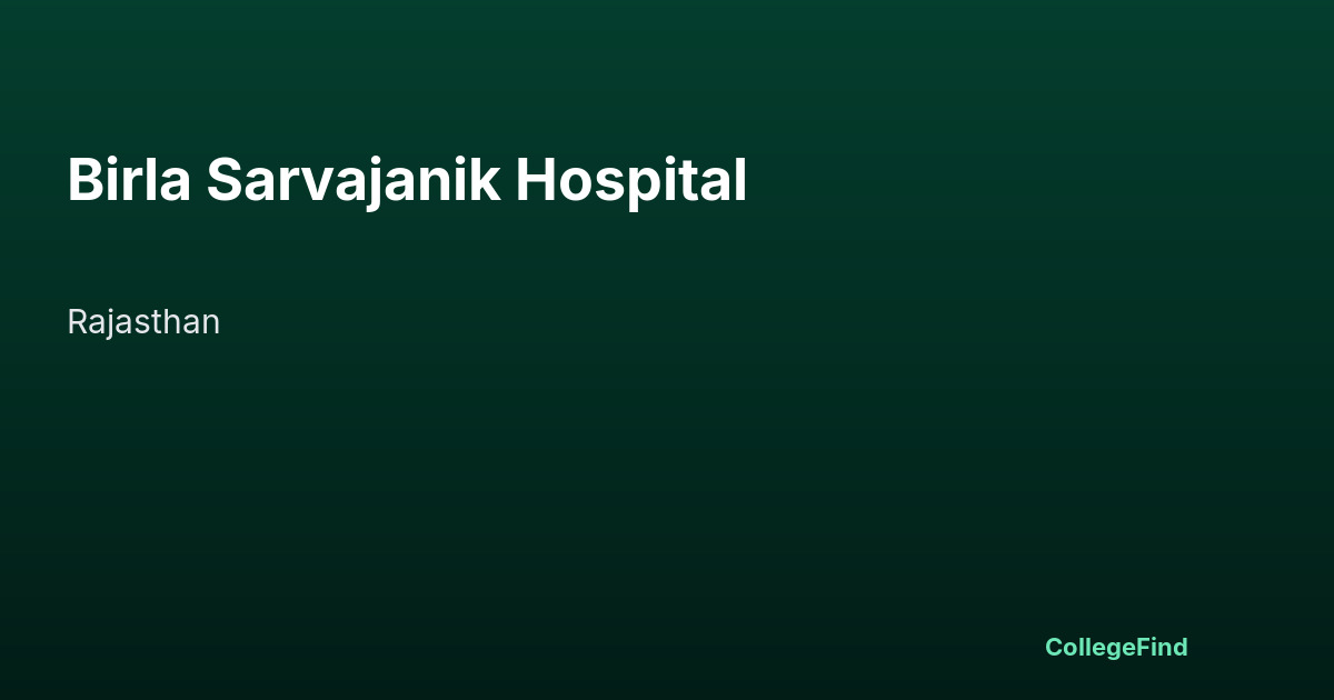 birla sarvajanik hospital