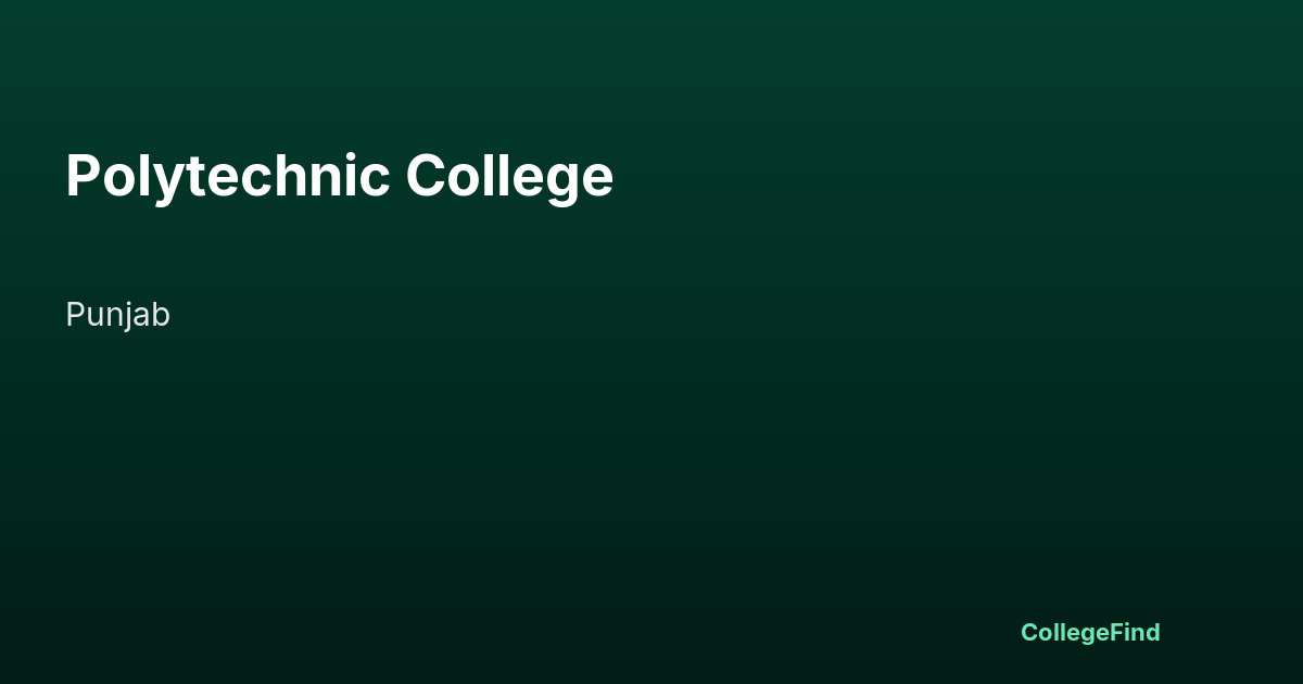 polytechnic college