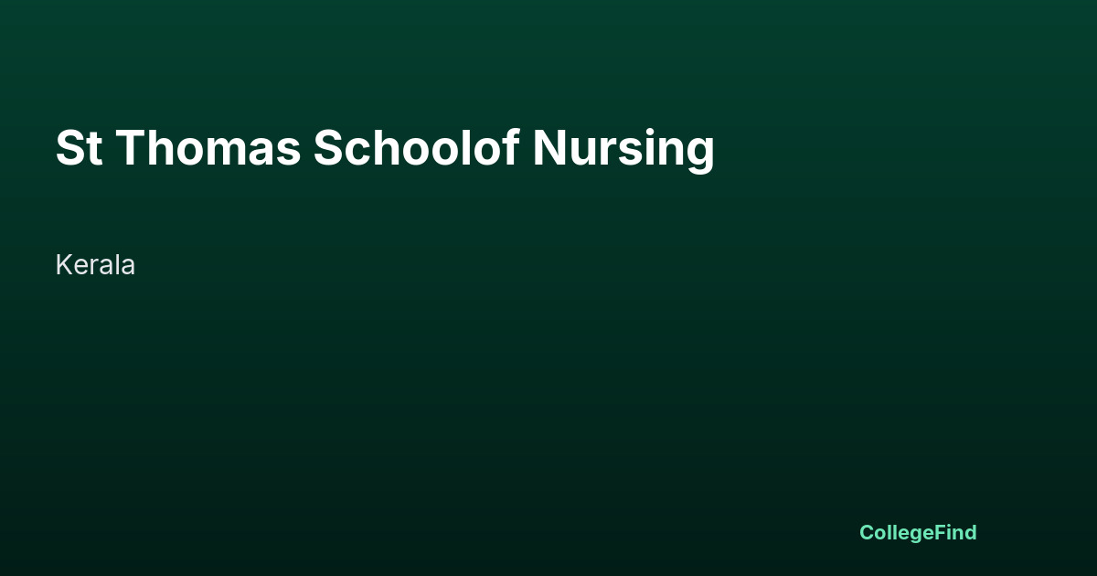 st thomas schoolof nursing