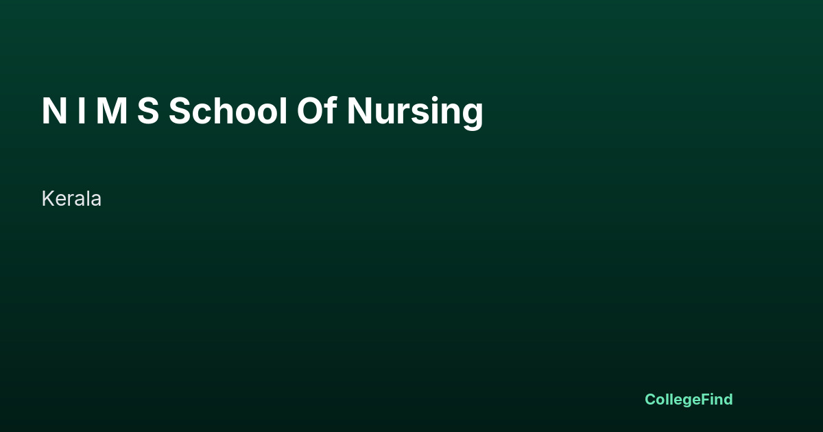 n i m s school of nursing