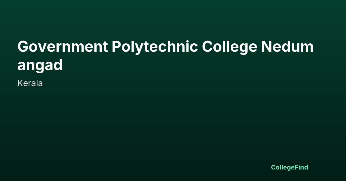 government polytechnic college nedumangad