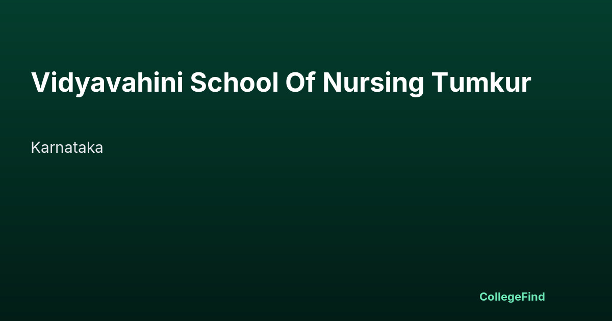 vidyavahini school of nursing tumkur