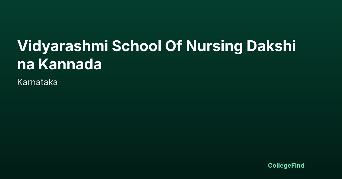 vidyarashmi school of nursing dakshina kannada