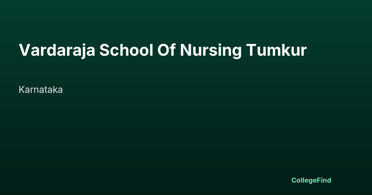 vardaraja school of nursing tumkur