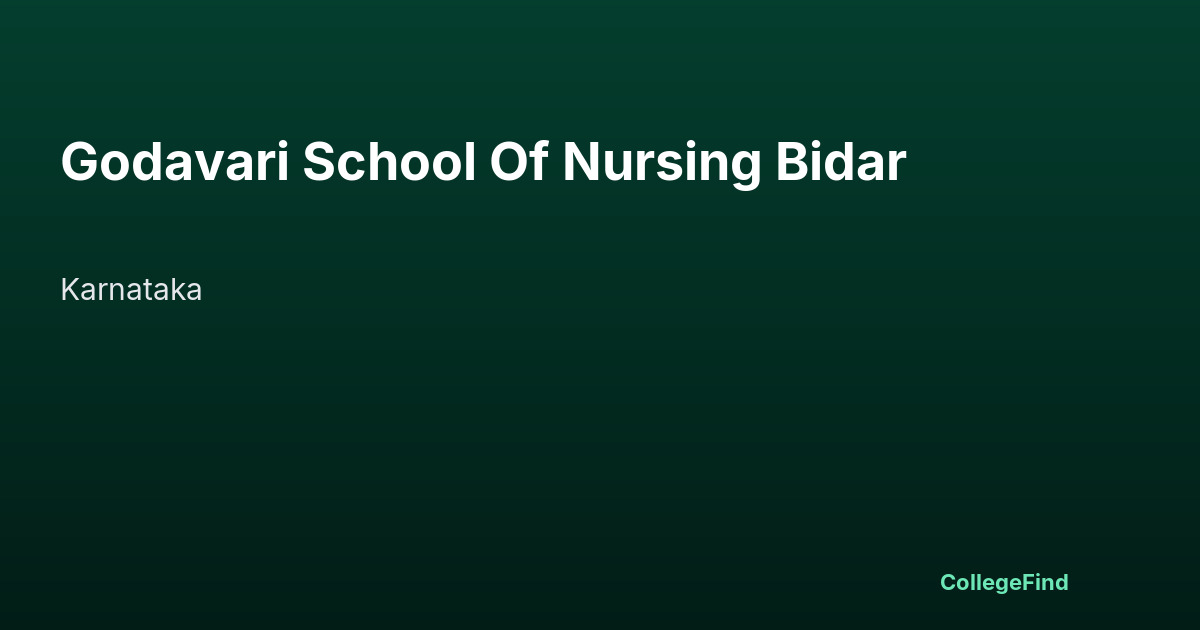 godavari school of nursing bidar