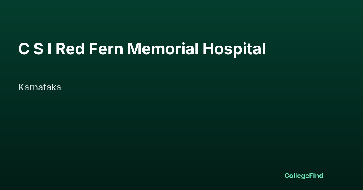 c s i red fern memorial hospital