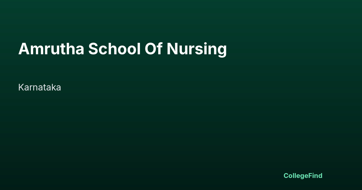 amrutha school of nursing