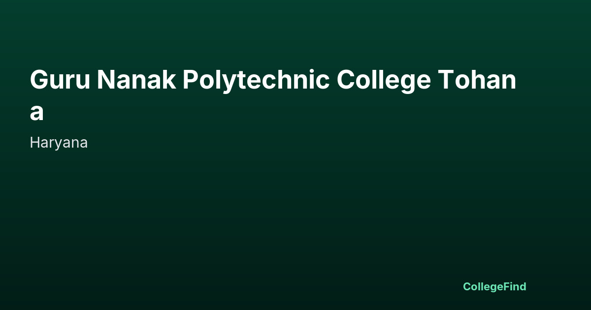 guru nanak polytechnic college tohana