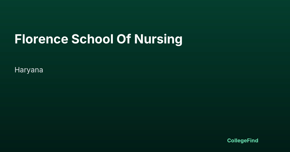 florence school of nursing