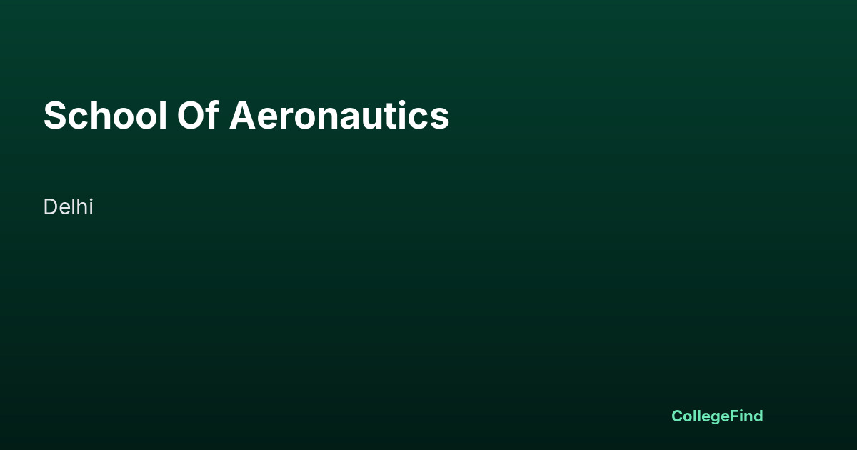 school of aeronautics