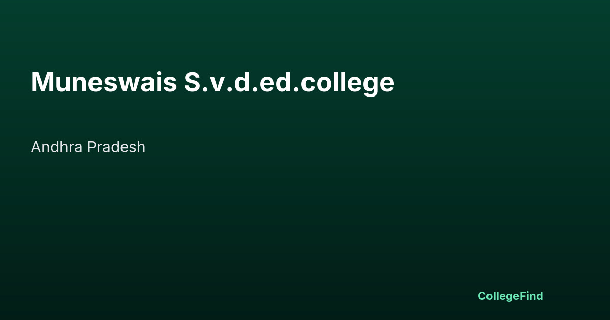 muneswais s.v.d.ed.college