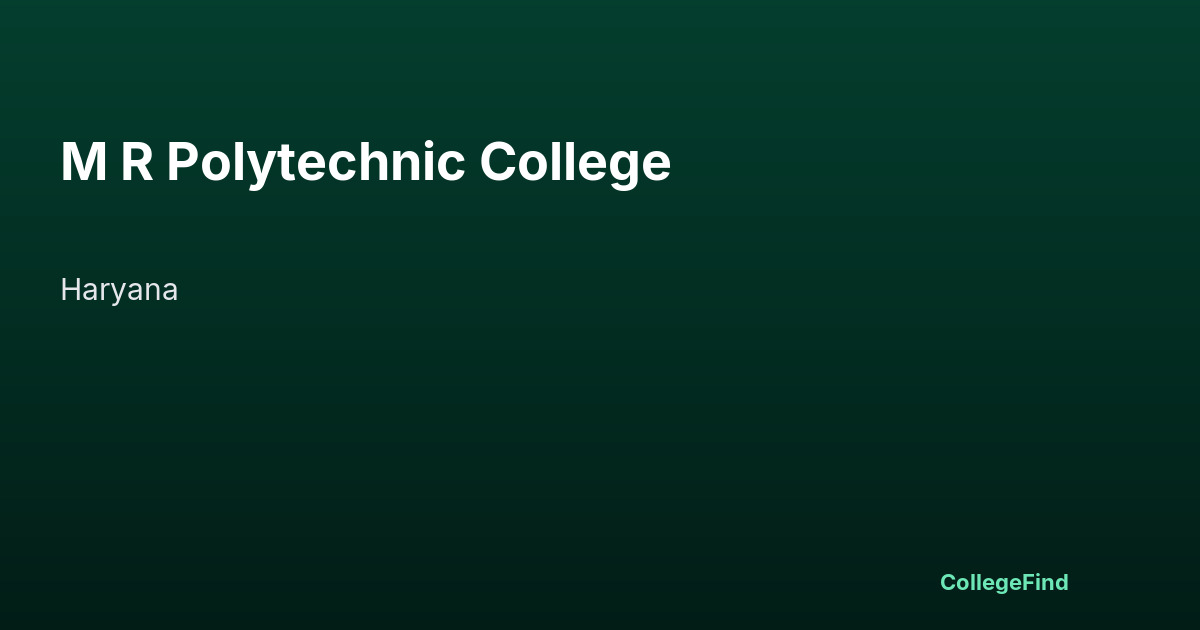 m r polytechnic college