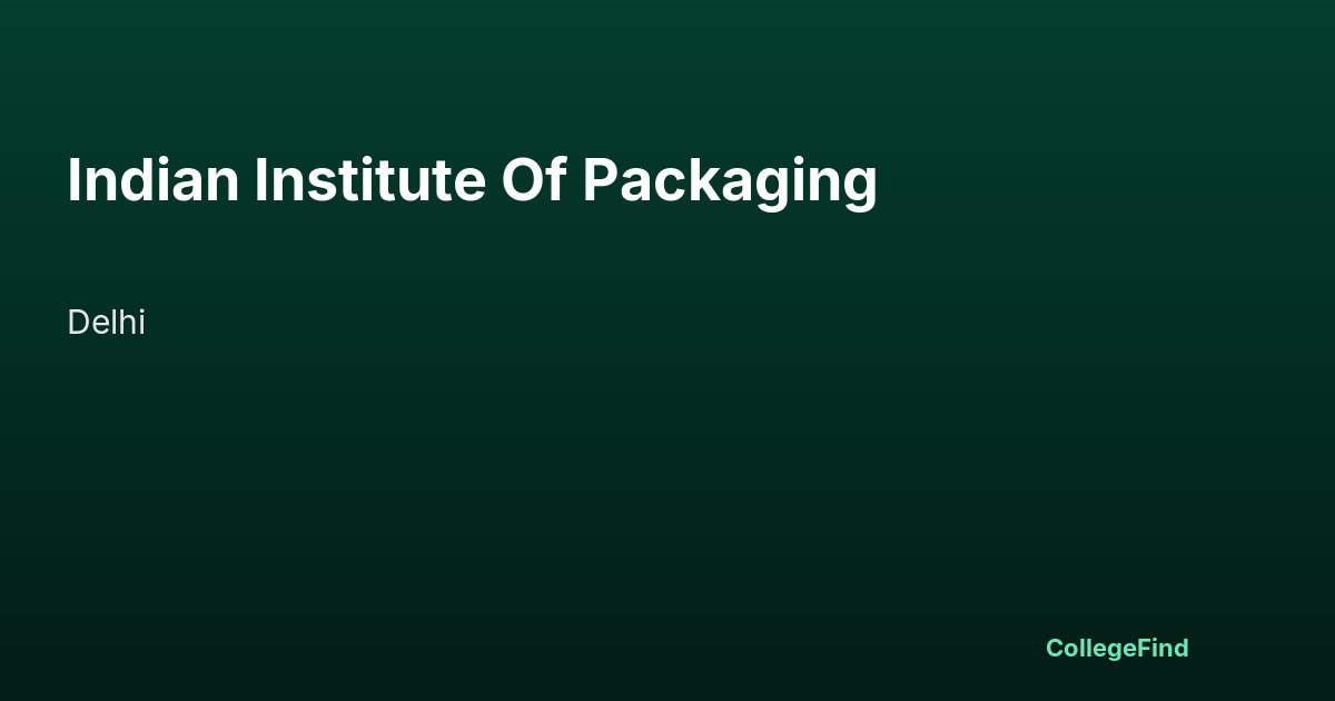 indian institute of packaging