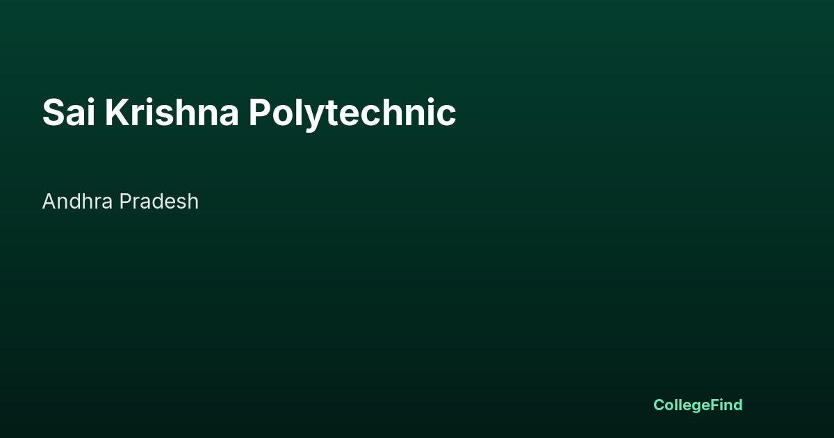 sai krishna polytechnic