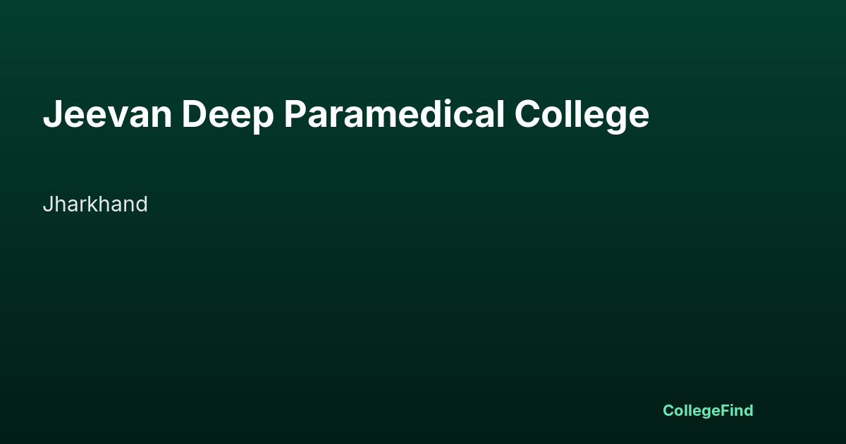 jeevan deep paramedical college